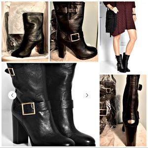 Jimmy Choo Dart Leather Mid-Calf Boots